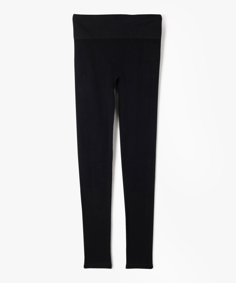 Legging en maille côtelée sans coutures fille